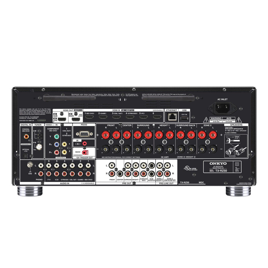 ricevitore av certificato thx onkyo tx-rz50 a 9.2 canali
